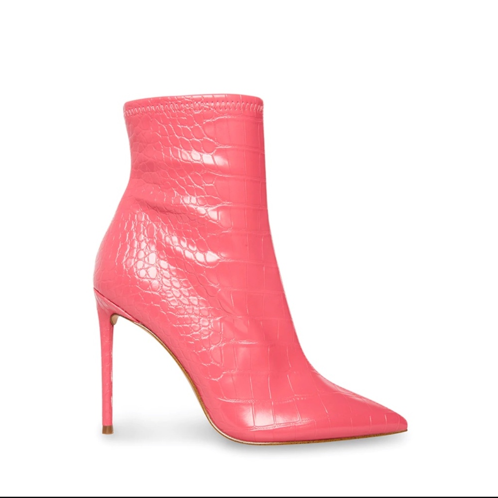 Steve Madden Posse Pink Crocodile Boots 11